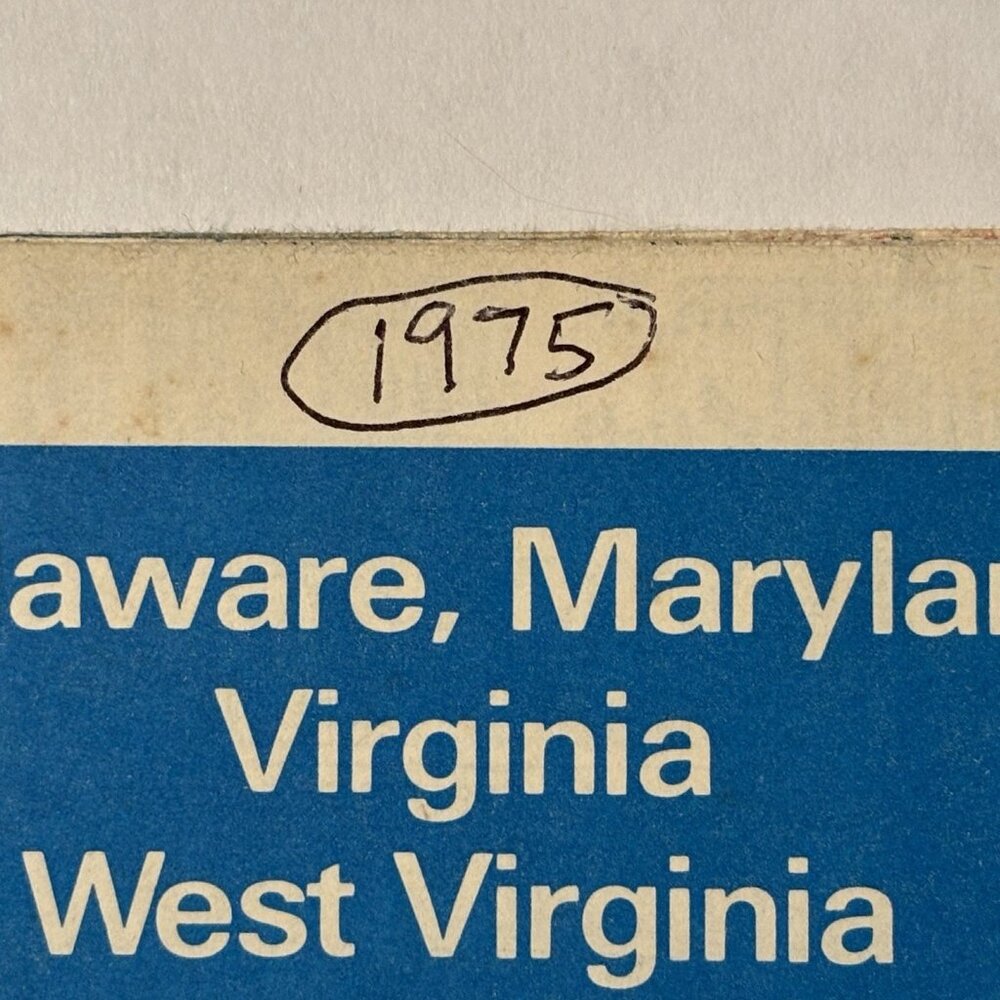 Vintage Exxon Oil Gas Delaware Maryland Virginia WVA US Travel Road Map 1975 - Picture 8 of 16